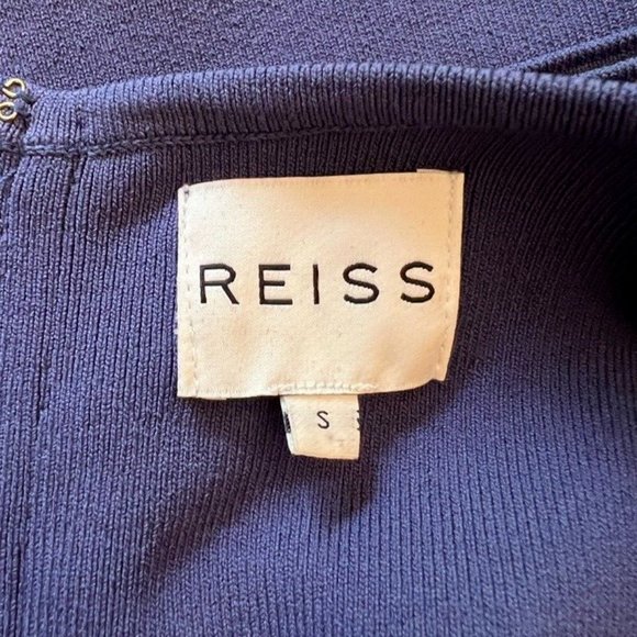 Reiss Lavender Blue Crochet Bandage Short Sleeve Bodycon Dress Size S UK 8/10 - Picture 6 of 6